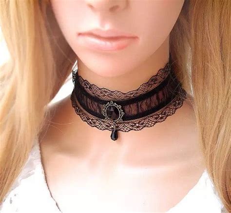 Romantic Black Lace Choker Necklace Collar By Fairybyfoxie On Etsy