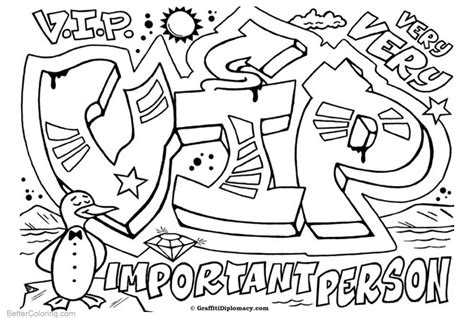 Graffiti Letters Coloring Pages Vip Free Printable Coloring Pages