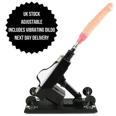 Automatic Sex Machine Gun Black Portable Vibrator Attachments Uk Plug