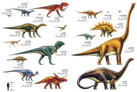 اسماء الديناصورات بالعربي