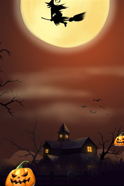 Creative Halloween Poster Background Material Wallpaper Image For Free