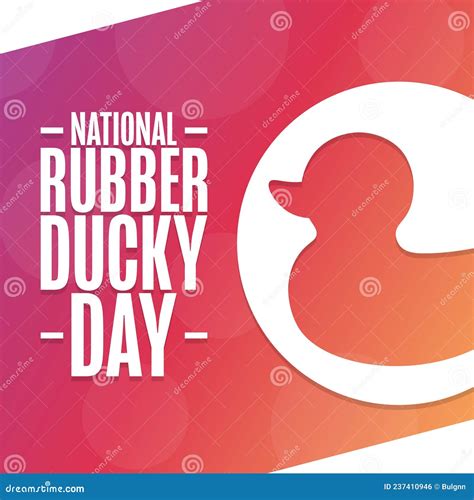 National Rubber Ducky Day Holiday Concept Template For Background