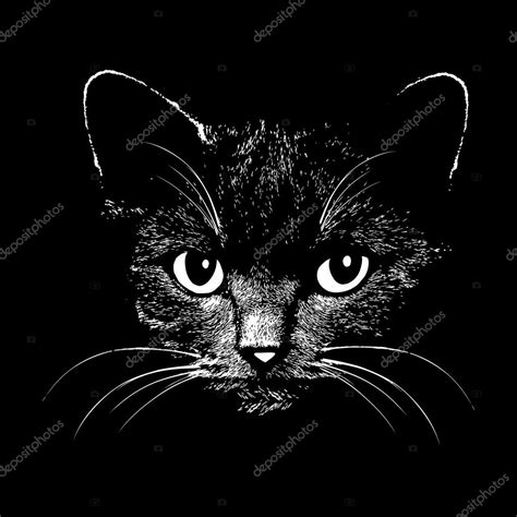 Vector Illustration Of Cat Head Stock Vector By ©valart 44643973