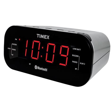 Timex Bluetooth Dual Alarm Radio Alarm Clock Black
