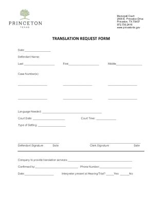 Fillable Online Translation Request Form Docx Fax Email Print Pdffiller