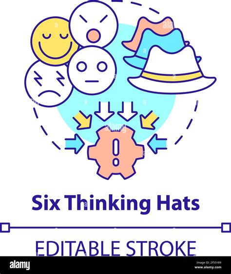 Six Thinking Hats Concept Icon Stock Vector Image And Art Alamy