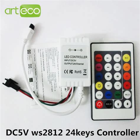 Dc 5v Ir Remote Controller For Ws2812 Rgb Led Strip Test Ws2812b Ws2811