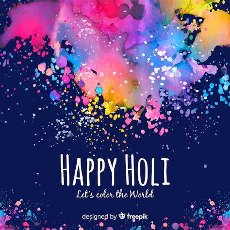 Colorful Spots Holi Festival Background Vector Free Download