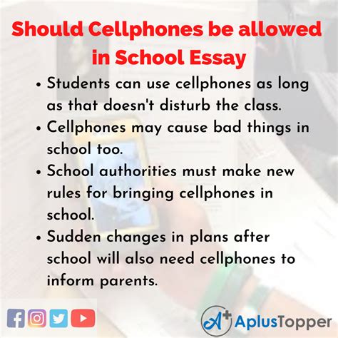 Should Cellphones Be Allowed In School Essay Essay On Should Cellphones Be Allowed In School