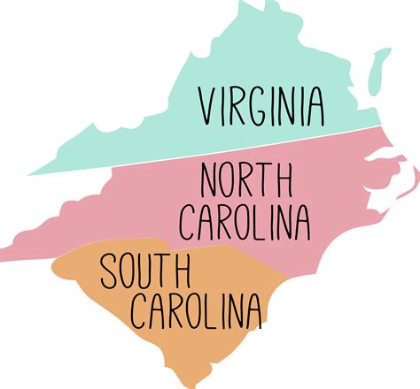 Map Of Va And North Carolina Maping Resources