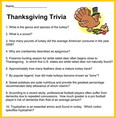 10 Best Funny Thanksgiving Trivia Printable Games Pdf For Free At
