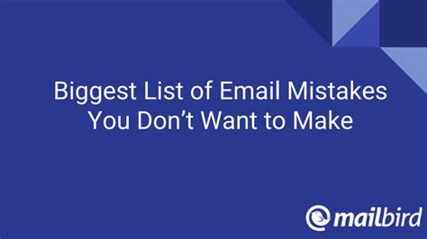 10 common e mail mistakes ppt