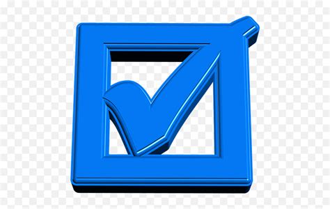 Hook Check Mark Yes Transparent Background Check Logo Blue Emoji
