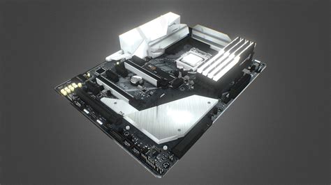 Rog Strix Z370 E Gaming Motherboard 3d Model Download Free 3d Model