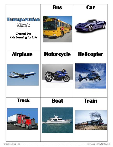 Transportation Vocabulary