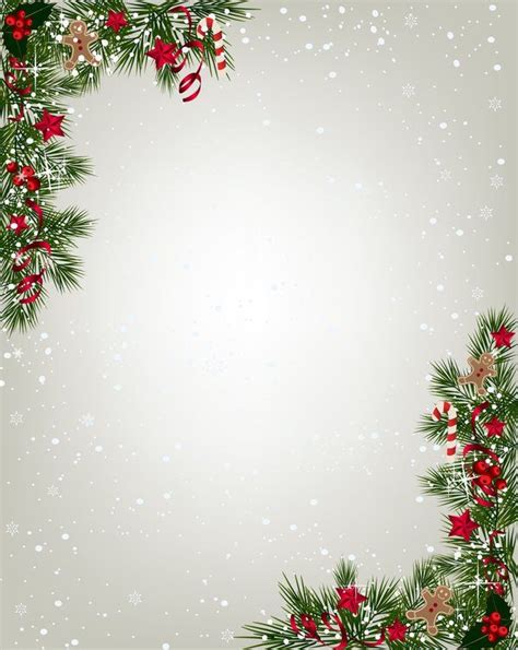 Christmas Corner Decor With Fir Branches Vector
