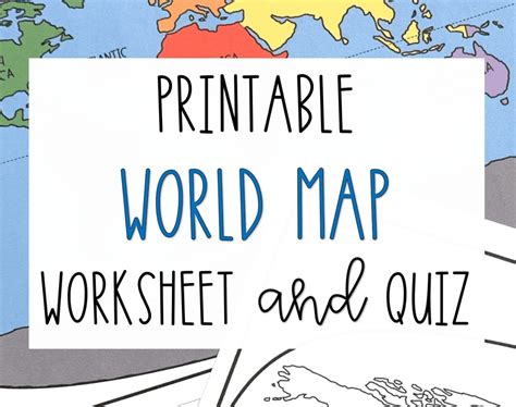*map showing course of major rivers passing through different countries. Printable World Map Worksheet and Quiz | Literacy In Focus