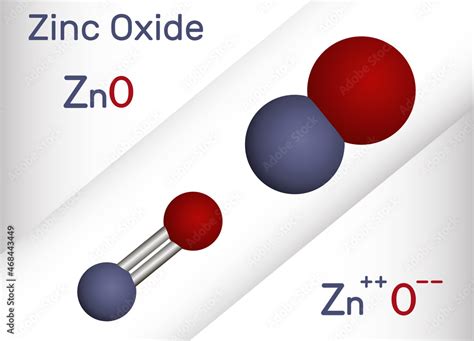 Zinc Oxide Zno Molecule It Is Inorganic Compound Mineral Ingredient