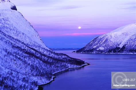 Senja Island At Dawn Troms Stock Photo