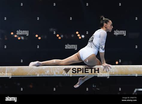 Larisa Iordache On Beam Romania During Artistic Gymnastics