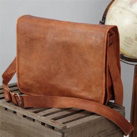 Handmade Leather Messenger Bag Leather Laptop Bag