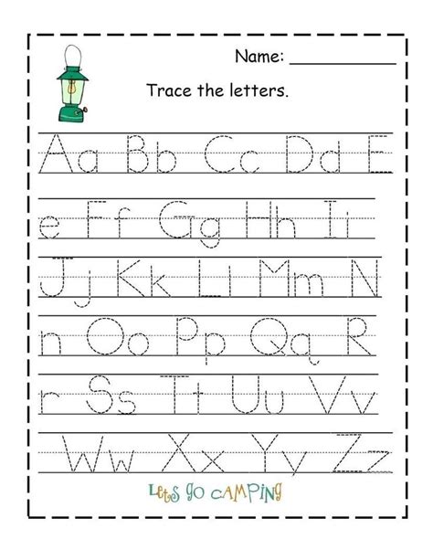 Kindergarten Letter Practice Sheets Preschool Worksheets