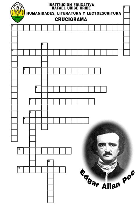 Literatics Crucigrama Edgar Allan Poe