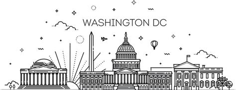 Washington Dc Silhouette Vector Images Over 850