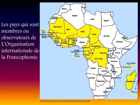 Ppt Les Pays Francophones Dafrique Subsaharienne Powerpoint