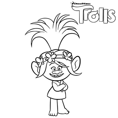 Princess Poppy Coloring Page For All Themes K5 Worksheets