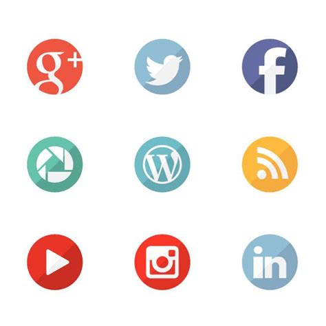 Iconos de redes sociales aplicados a Negocios