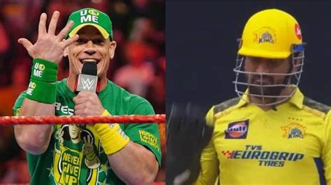 Cena S Blockbuster Reaction To MS Dhoni S You Can T See Me Act During IPL Cricket