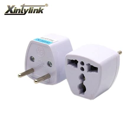 Xintylink 2pcs 110v 220v Two Round Pin Plug Power Socket Adapter Plugs
