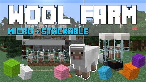 Wool Farm Minecraft Automatic Sheep Farm Easy Infinite Wool Youtube