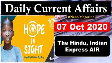 Check spelling or type a new query. Daily Current Affairs 07 October 2020 | The Hindu | PIB ...