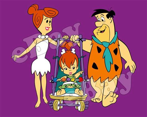 Rare Flintstones Cartoon Color Tv Photo Hanna Barbera Studios Wilma