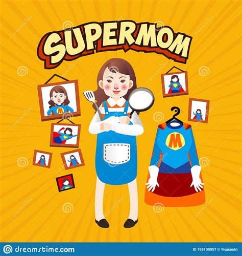 Supermom Motherday Banner Poster Illustration Vector Stock Vector ...