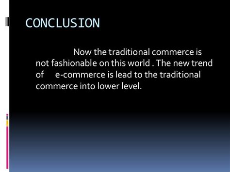 Traditional Commerce