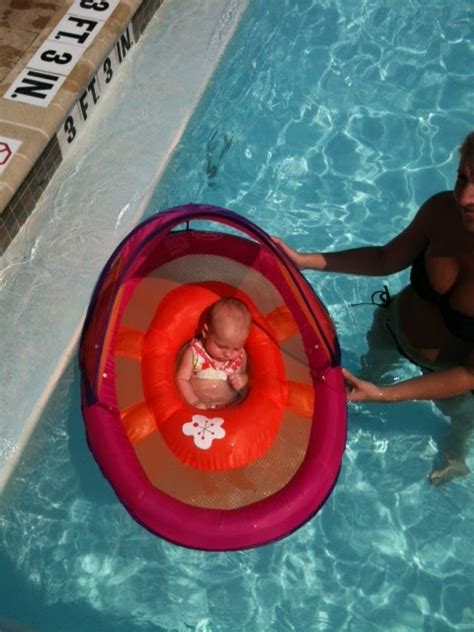 It's best to wash your baby in a quiet, warm room. Organized Chaos: Infant Pool Float Review