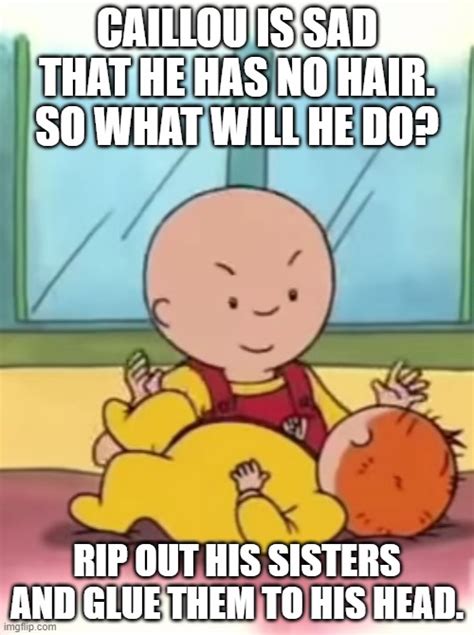 Caillou Wants All Of Your Hairs Imgflip