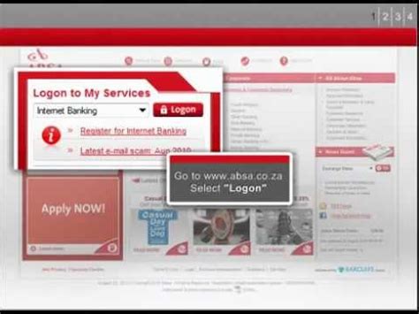 Absa bank is a financial entity in south africa which is owned and operated by the to start using this online service you will first have to register, if you're already an absa bank. Absa Internet Banking Logon - Absa Internet Banking - YouTube