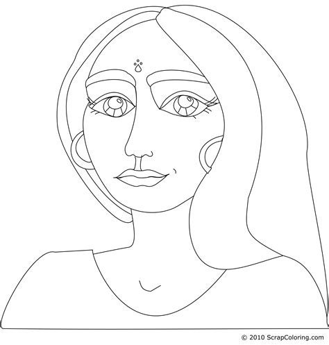 Girl Face Coloring Pages Coloring Home