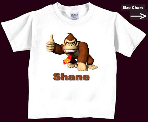 Personalized Donkey Kong T Shirt Kids T Shirts Etsy By Jlctshirts