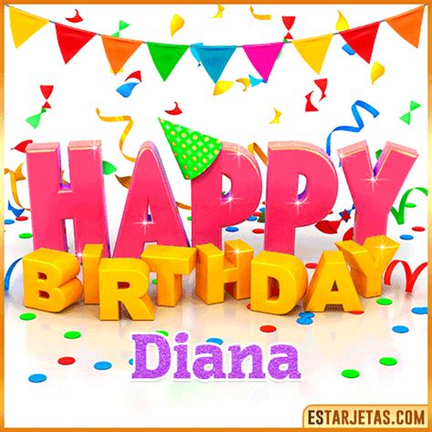 Feliz Cumpleaños Diana Imágenes  Tarjetas Y Mensajes