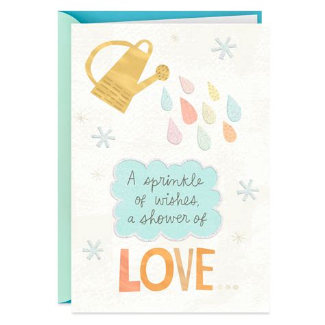 Watering Can Sprinkle Of Wishes Baby Shower Card Greeting Cards