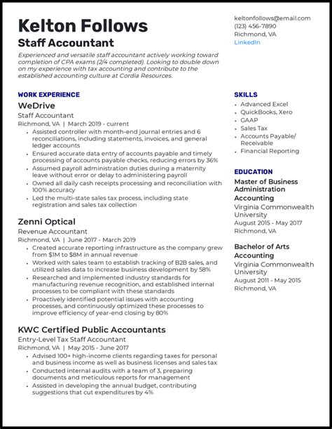 Resume Examples Accounting