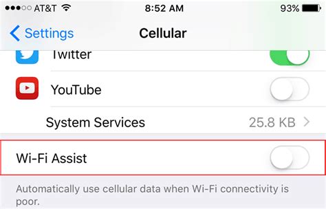 How To Disable Wi Fi Assist In Ios Tech Help Knowledgebase