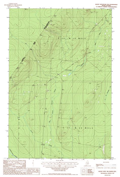 Rocky Mountain Nw Me Topographic Map Topoquest