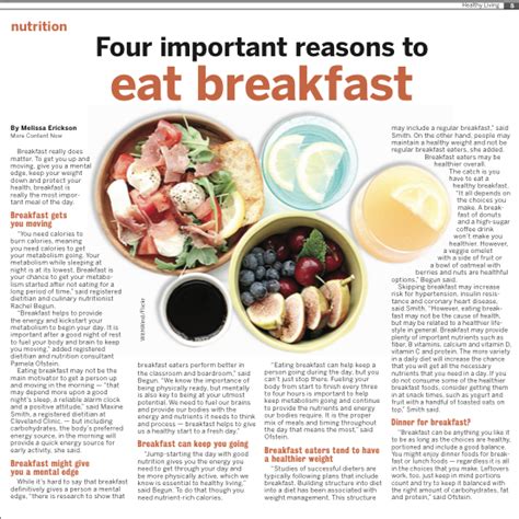 Four Important Reasons To Eat Breakfast Eat Breakfast Nutrition
