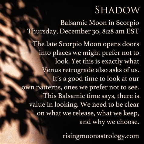 Balsamic Moon In Scorpio Shadow Rising Moon Astrology